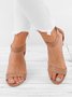 Mostata Women Middle Heel Sandal leopard Ankle Strap Shoes